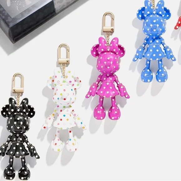 collector’s Minnie Mickey bag charm from BaubleBar in blue polka dot, new no box - Picture 5 of 14